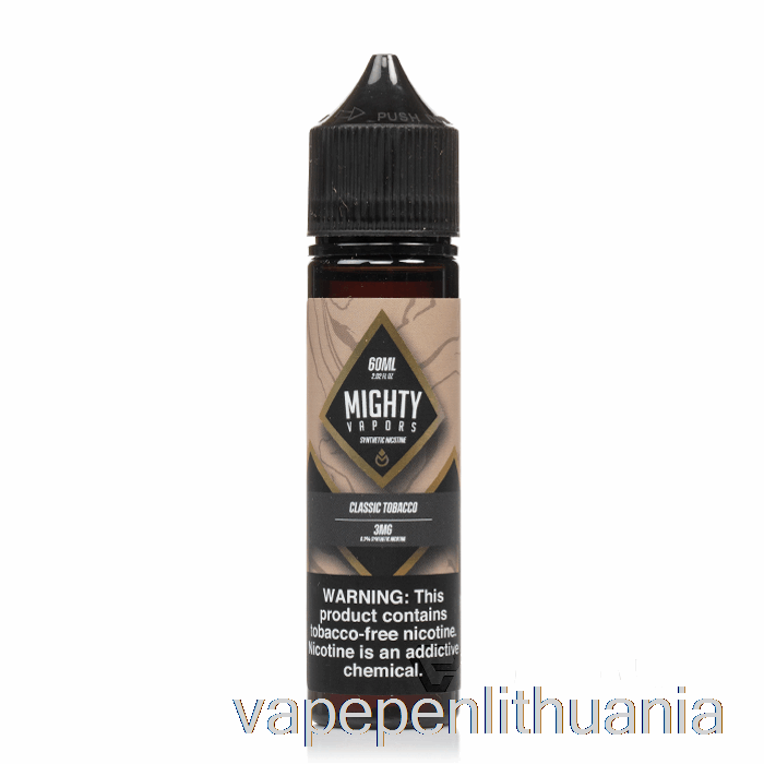 Klasikinis Tabakas - Galingi Garai - 60ml 0mg Vape Skystis